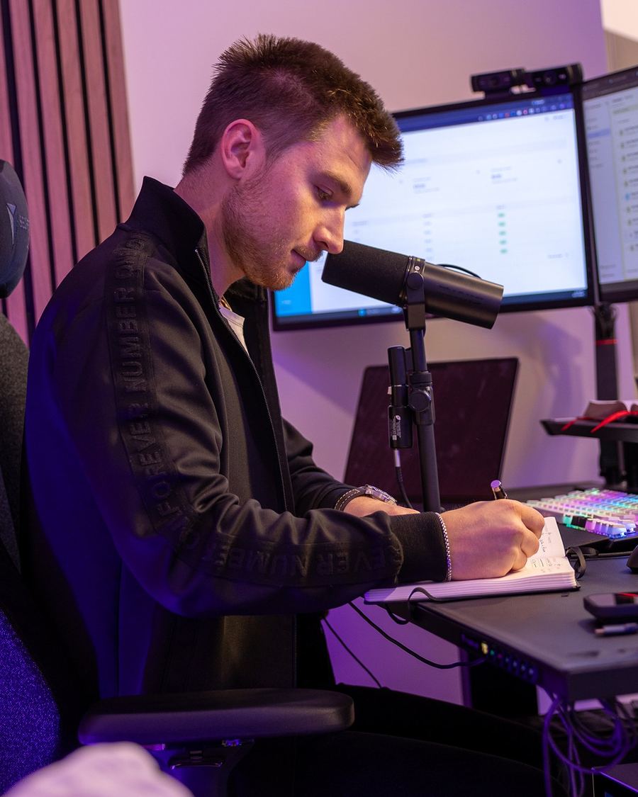 Alex Colhoun working at his studio
